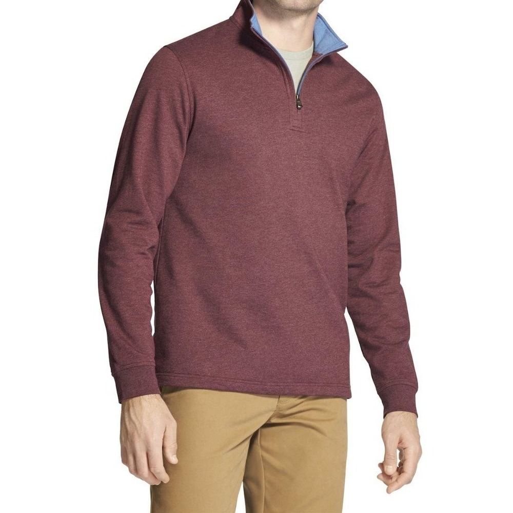 Original Weatherproof Men XL Wine 1/4 Zip Pullover Fishing Hunting Outdoor Chore
